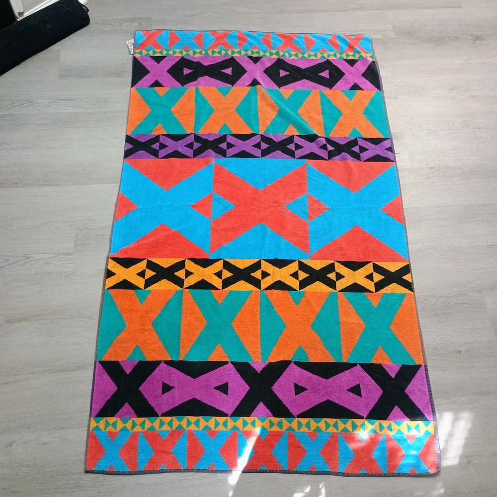 Royal Terry Colorful Geometric X Beach Towel